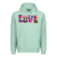 Seafoam love with braunvieh cow Premium Hoodie - AdoDesignShop