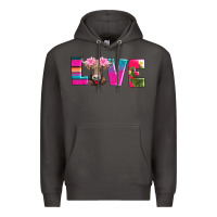 Smoke love with braunvieh cow Premium Hoodie - AdoDesignShop