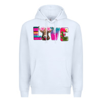 White love with braunvieh cow Premium Hoodie - AdoDesignShop