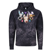 Cloud Black Easter Cows With Bunny Ears Vintage Hoodie - RanaPortraitStore