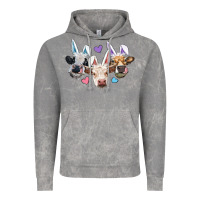 Cloud Rock Easter Cows With Bunny Ears Vintage Hoodie - RanaPortraitStore