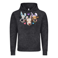 Vintage Black Easter Cows With Bunny Ears Vintage Hoodie - RanaPortraitStore