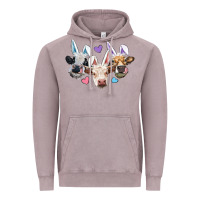 Vintage Zinc Easter Cows With Bunny Ears Vintage Hoodie - RanaPortraitStore