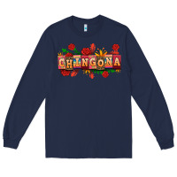 Navy chingona Long Sleeve Tee - AdoDesignShop