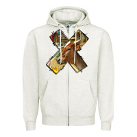 Oatmeal Heather farm life alphabet lowercase letters x Zipper Hoodie - BundleAndBundleShop