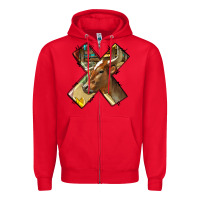 Red farm life alphabet lowercase letters x Zipper Hoodie - BundleAndBundleShop