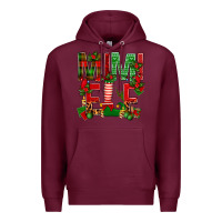 Burgundy Christmas Mimi Elf Premium Hoodie - BundleAndBundleShop