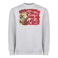 Heather Grey valentine's day you moo ve me charolais cow Heavyweight Sweatshirt - RanaPortraitStore