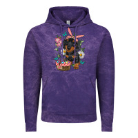 Cloud Purple Easter Dachshund Vintage Hoodie - RanaPortraitStore