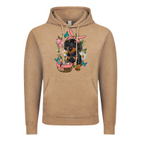 Vintage Coffee Easter Dachshund Vintage Hoodie - RanaPortraitStore