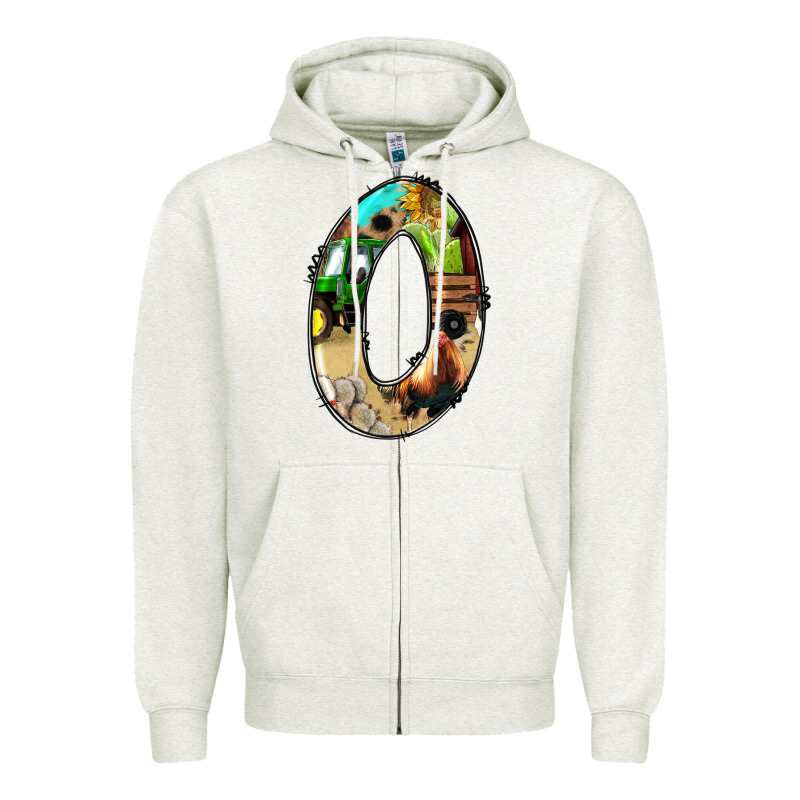 Farm Life Alphabet Numbers 0 Zipper Hoodie by BundleAndBundleShop | Teevron