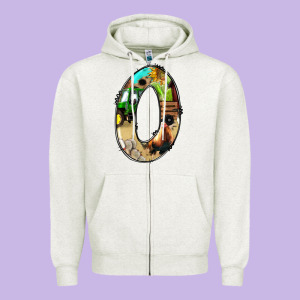 Farm Life Alphabet Numbers 0 Zipper Hoodie Designed By Bundleandbundleshop
