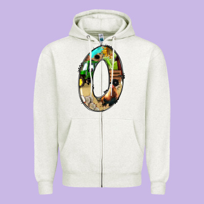 Farm Life Alphabet Numbers 0 Zipper Hoodie Designed By Bundleandbundleshop