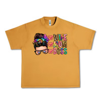 Peanut Butter wife mom boss messy bun Urban Heavy Tee - Zillion Design Studio