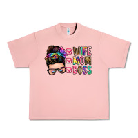 Salmon wife mom boss messy bun Urban Heavy Tee - Zillion Design Studio