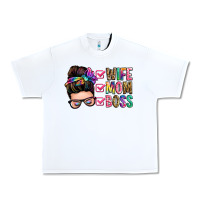 White wife mom boss messy bun Urban Heavy Tee - Zillion Design Studio