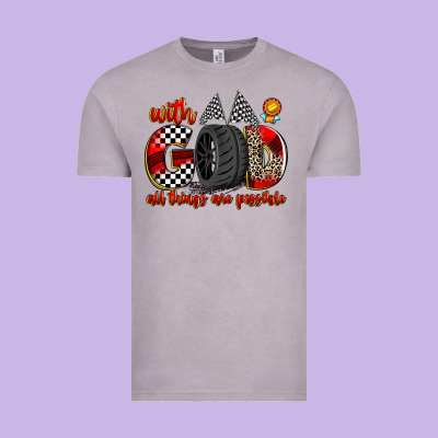 With God All Things Are Possible Vintage Tee Designed By Zillion Design Studio