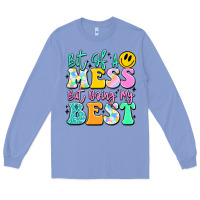 Colony Blue bit of a mess but doing my best Long Sleeve Tee - JahusDesignShop