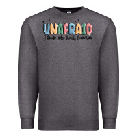 Charcoal Heather unafraid Premium Sweatshirt - MaliasSmallBusiness