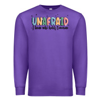 Purple unafraid Premium Sweatshirt - MaliasSmallBusiness