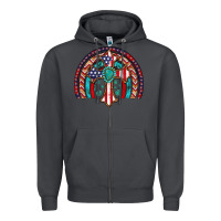Smoke gemstone cross american flag turquoise rainbow Zipper Hoodie - Artiststas