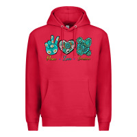 Cardinal Peace Love Gemstone Premium Hoodie - BundleAndBundleShop
