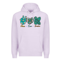 Lilac Peace Love Gemstone Premium Hoodie - BundleAndBundleShop