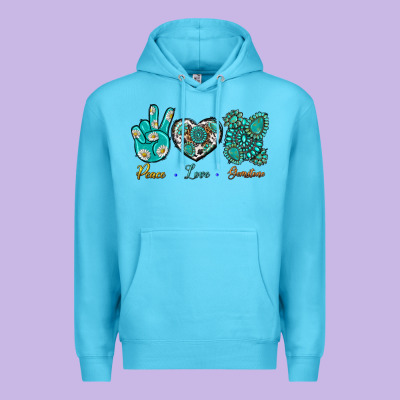 Peace Love Gemstone Premium Hoodie Designed By Bundleandbundleshop