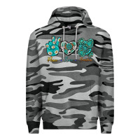 Slate Camo Peace Love Gemstone Premium Hoodie - BundleAndBundleShop