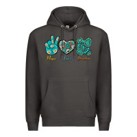 Smoke Peace Love Gemstone Premium Hoodie - BundleAndBundleShop