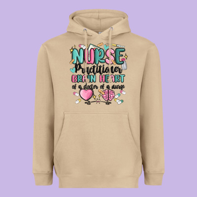 Nurse Practitioner Heavyweight Hoodie Designed By Maliassmallbusiness