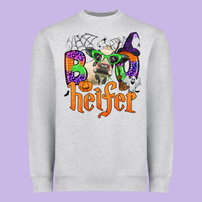 Boo Heifer Heavyweight Sweatshirt Designed By Zillion Design Studio