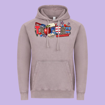 American Teacher Vintage Hoodie Designed By Zillion Design Studio