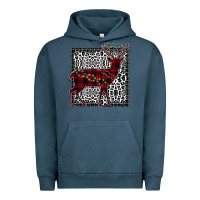 Pigment Midnight Navy Christmas Deer Urban Hoodie - Bettercallsaul