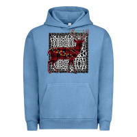 Pigment Pebble Blue Christmas Deer Urban Hoodie - Bettercallsaul