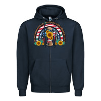 Navy cross american flag cowhide  leopard gemstone rainbow Zipper Hoodie - Artiststas