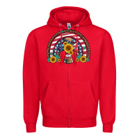 Red cross american flag cowhide  leopard gemstone rainbow Zipper Hoodie - Artiststas