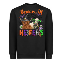 Black beware of heifers Heavyweight Sweatshirt - Zillion Design Studio
