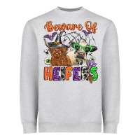 Heather Grey beware of heifers Heavyweight Sweatshirt - Zillion Design Studio