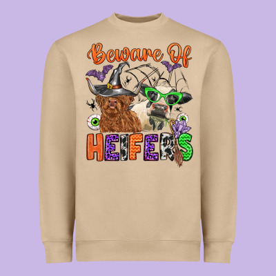 Beware Of Heifers Heavyweight Sweatshirt Designed By Zillion Design Studio
