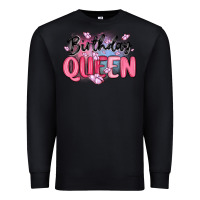 Black birthday queen Premium Sweatshirt - MaliasSmallBusiness