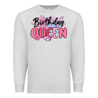 Dove Grey birthday queen Premium Sweatshirt - MaliasSmallBusiness