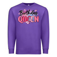 Purple birthday queen Premium Sweatshirt - MaliasSmallBusiness