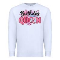 White birthday queen Premium Sweatshirt - MaliasSmallBusiness