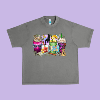 Boss Babe Coffee Cups Urban Heavy Tee Designed By Zillion Design Studio