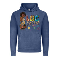 Vintage Denim afro woman loc queen Vintage Hoodie - texasbilliewilder