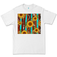 White western sunflower cactus serape and cowhide Premium Tee - Artiststas