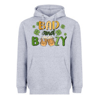 Heather Grey bad and boozy Heavyweight Hoodie - MaliasSmallBusiness