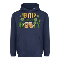 Navy bad and boozy Heavyweight Hoodie - MaliasSmallBusiness