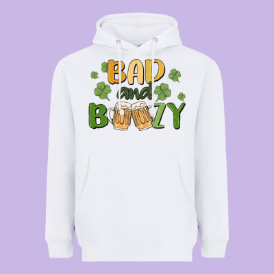 Bad And Boozy Heavyweight Hoodie Designed By Maliassmallbusiness